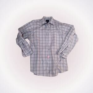 Joseph A Bank Brown Plaid Button Down Shirt | Sz 16 ½ - 34